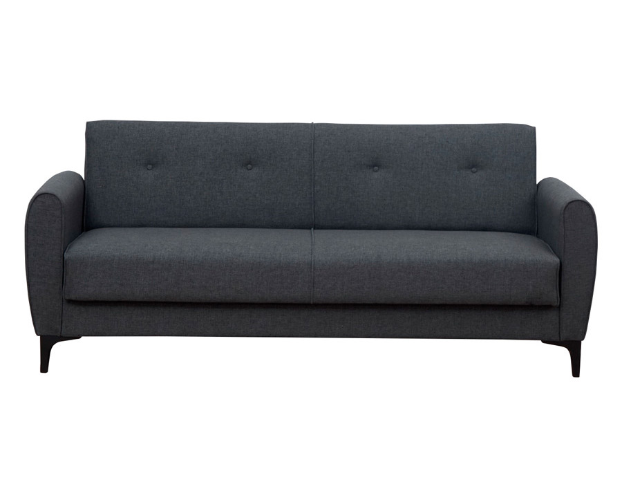 Furnia - Leo Convertible Sleeper Sofa in Gray, Fabric