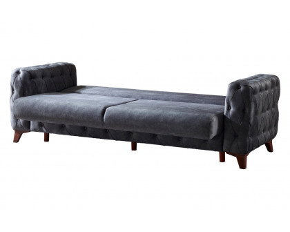 Furnia Lisbon Convertible Sofa - Gray, Fabric