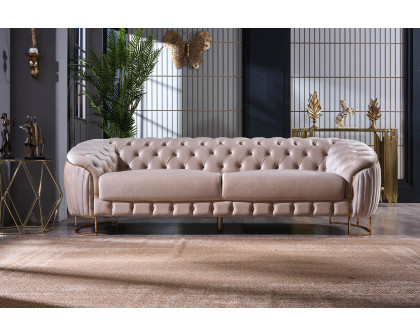 Furnia Lucas Stationary Sofa - Beige, Fabric