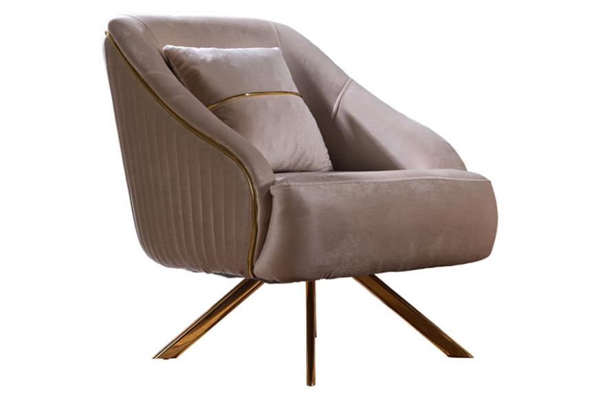 Furnia™ Lucas Armchair - Beige, Fabric