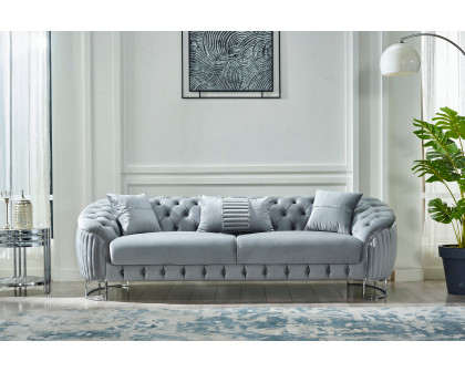 Furnia Lucas Stationary Sofa - Light Gray, Fabric