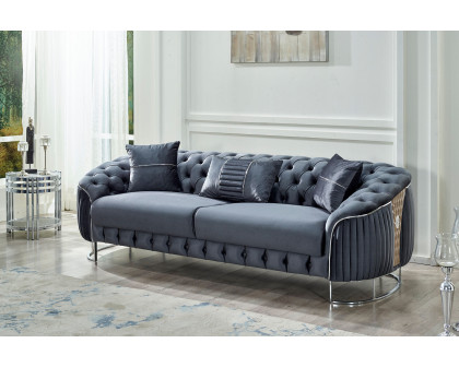 Furnia Lucas Stationary Sofa - Gray, Fabric