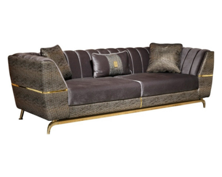 Furnia - Madrid Stationary Sofa in Gray, Fabric