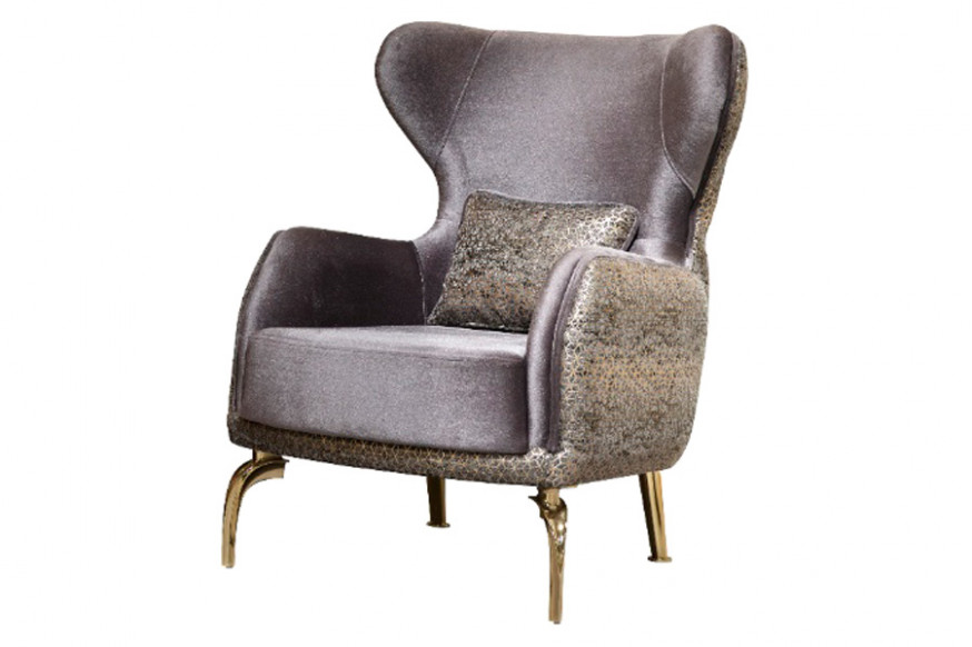 Furnia™ Madrid Armchair - Gray, Fabric