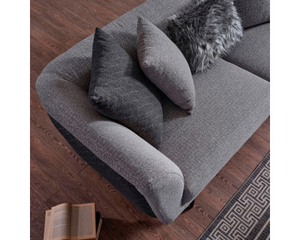 Furnia - Modena Stationary Sofa in Gray, Fabric