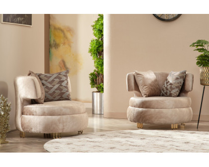 Furnia™ Monaco Armchair - Beige, Fabric