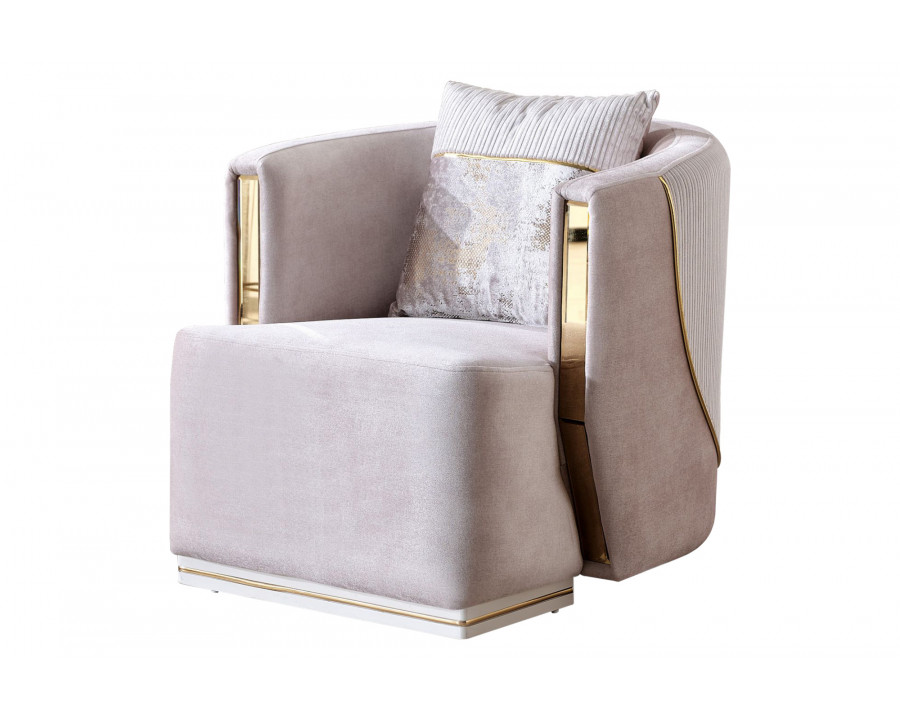 Furnia - Munich Armchair in Cream, Fabric