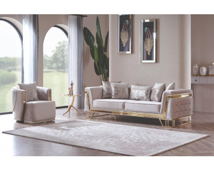 Furnia - Munich Armchair in Cream, Fabric