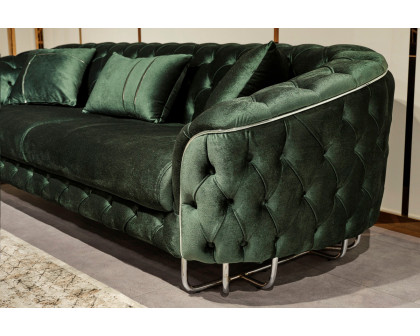 Furnia Nova Stationary Sofa - Green, Fabric