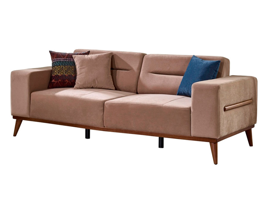 Furnia - Odesa Convertible Sleeper Sofa in Brown, Fabric