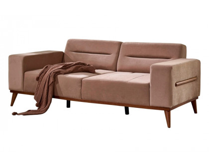 Furnia - Odesa Convertible Sleeper Sofa in Brown, Fabric