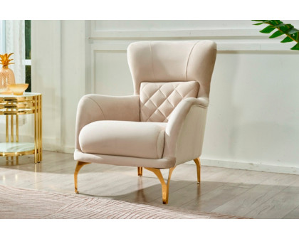 Furnia - Orlando Armchair in Cream, Fabric