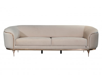 Furnia Pandora Stationary Sofa - Cream, Fabric