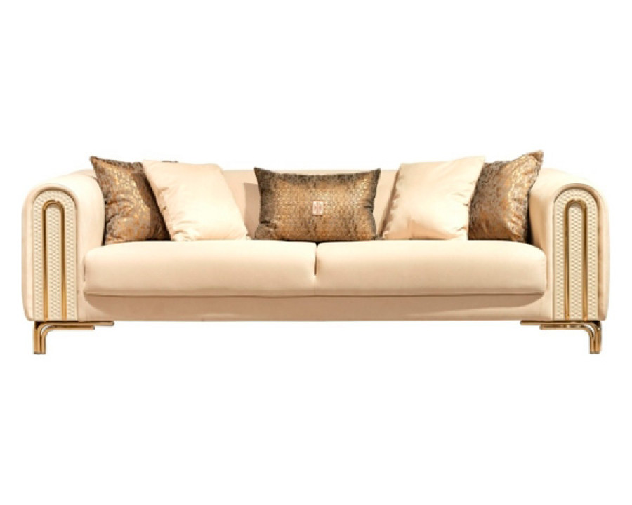 Furnia - Paris Stationary Sofa in Cream, Fabric