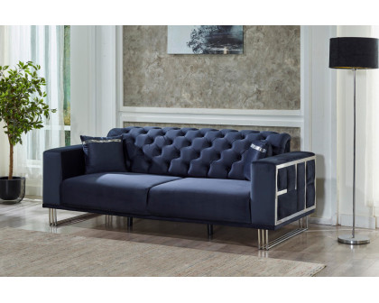 Furnia Puzzle Convertible Sleeper Sofa - Dark Gray, Fabric