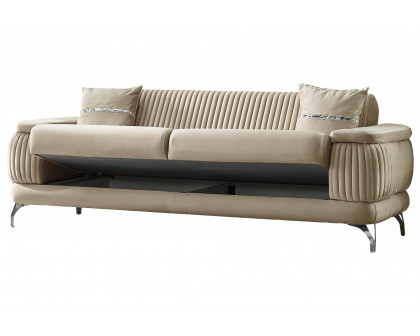 Furnia Resital Convertible Sofa - Cream, Fabric