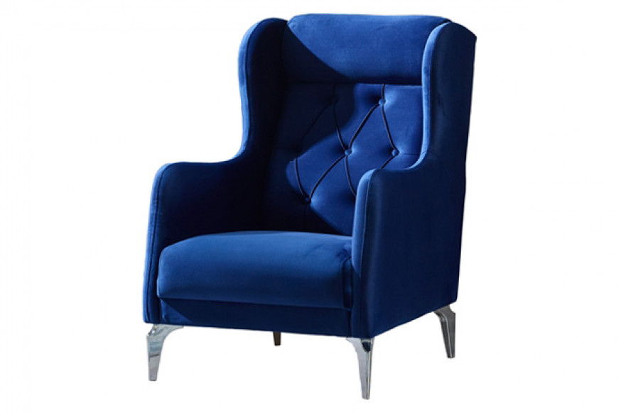 Furnia™ Riva Armchair - Dark Blue, Fabric