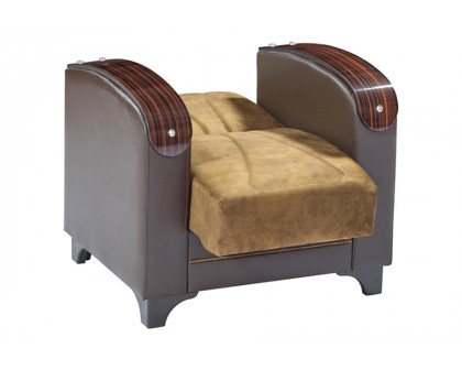 Furnia™ Senem Armchair - Brown, Fabric