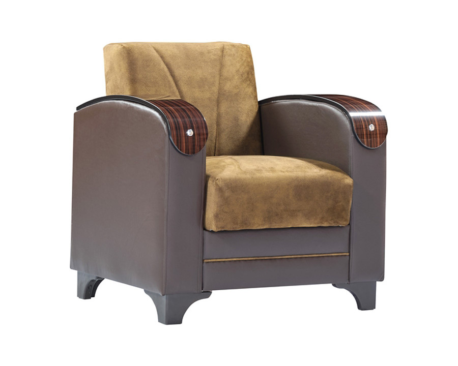 Furnia Senem Armchair - Brown, Fabric