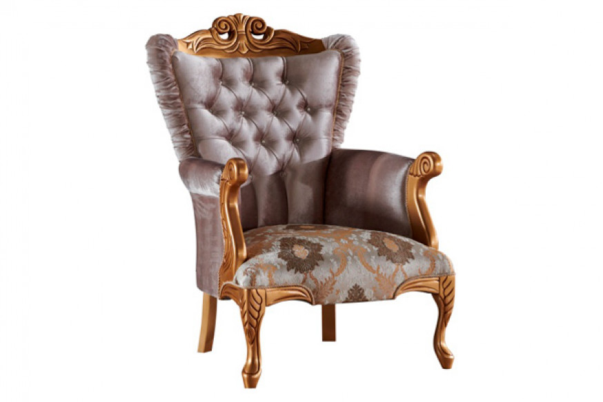 Furnia™ Sultan Armchair - Beige, Fabric