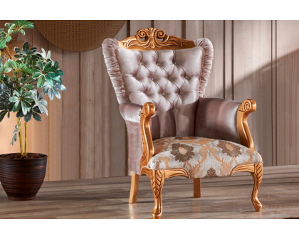 Furnia™ Sultan Armchair - Beige, Fabric