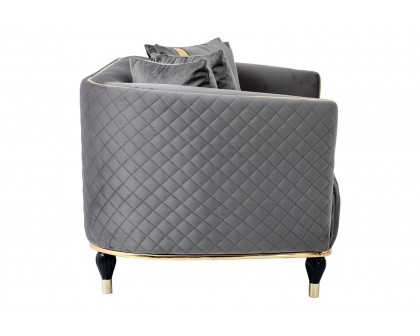 Furnia Toronto Stationary Loveseat - Gray, Fabric