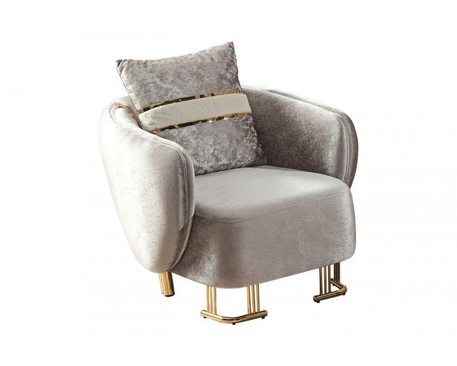 Furnia - Valence Armchair in Silver, Fabric