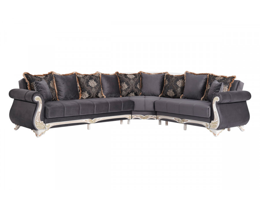 Furnia Karizma Modular Right Facing Sectional - Anthracite, Fabric