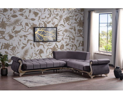 Furnia Karizma Modular Right Facing Sectional - Anthracite, Fabric