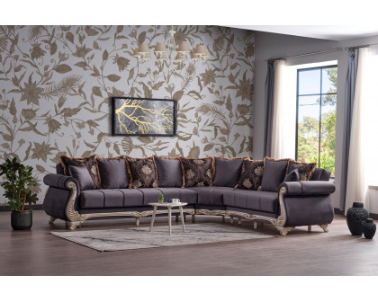 Furnia Karizma Modular Right Facing Sectional - Anthracite, Fabric