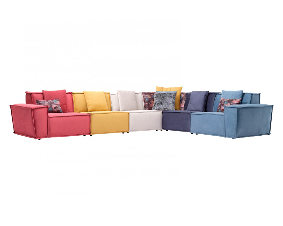 Furnia Padova Modular Sectional with Ottoman - Multicolor, Fabric