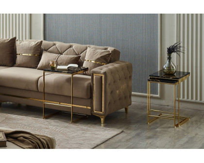 Furnia - Bolivya Modular Right Facing Sectional in Beige, Fabric