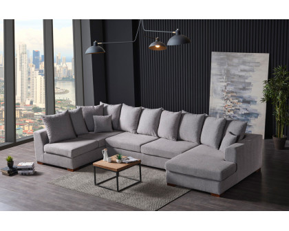 Furnia Havana Modular Right Facing Sectional - Gray, Fabric