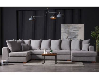 Furnia Havana Modular Right Facing Sectional - Gray, Fabric