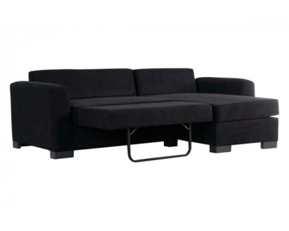 Furnia - Veneto Modular Right Facing Sectional in Black, Fabric