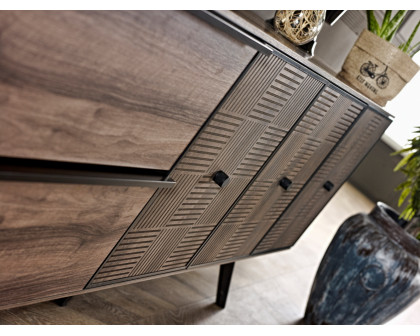 Furnia - Bell Console with Mirror in Walnut