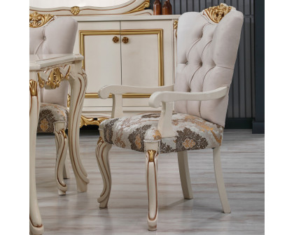 Furnia Buse Dining Chair - Cream, Square Arms