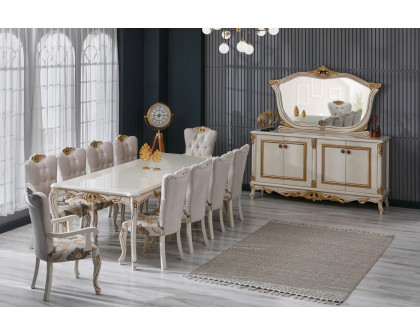 Furnia Buse Dining Table for 10 People - Cream