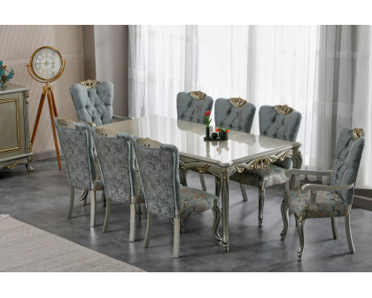 Furnia Buse Dining Table for 8 People - Light Green