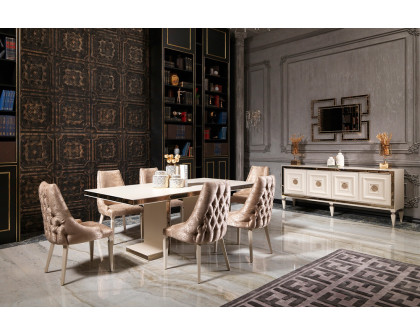 Furnia - Carmen Dining Table in Cream