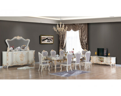 Furnia Kelebek 104" Dining Table - Cream