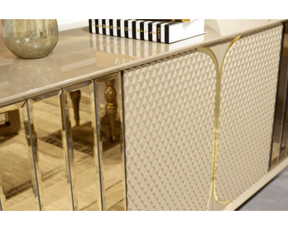 Furnia - Madrid Console with Mirror in Gold