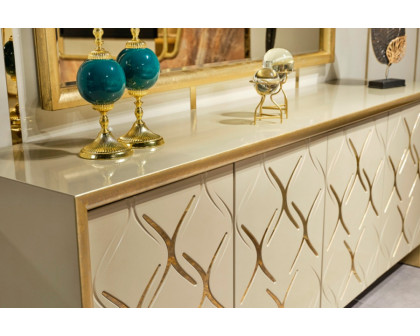 Furnia - Napoli Console with Mirror in Cream