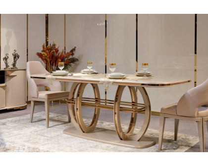 Furnia Paris 79" Dining Table - Cream