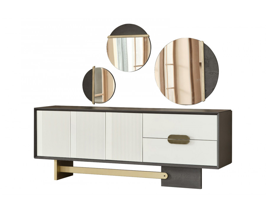 Furnia - Pendik Console with Mirror in Cream