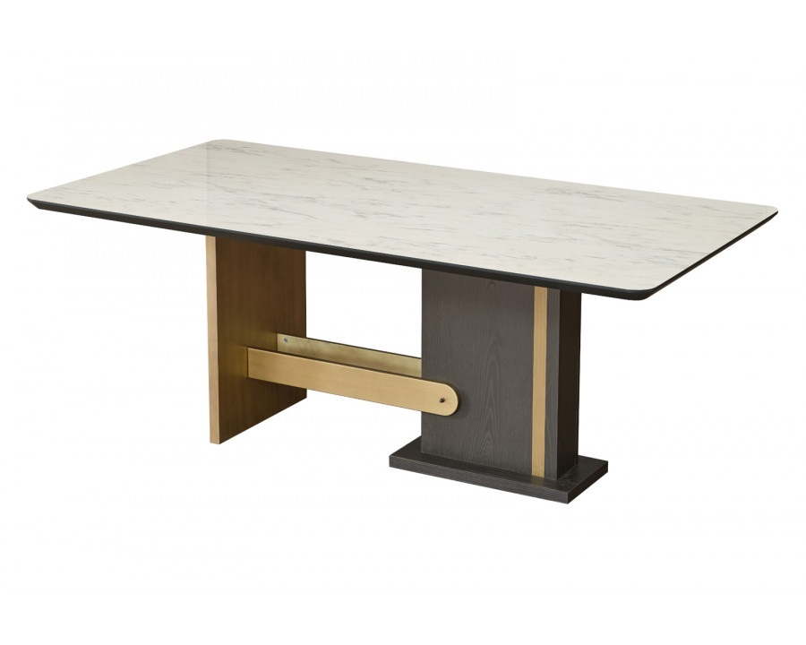 Furnia - Pendik Dining Table in Cream/Gold