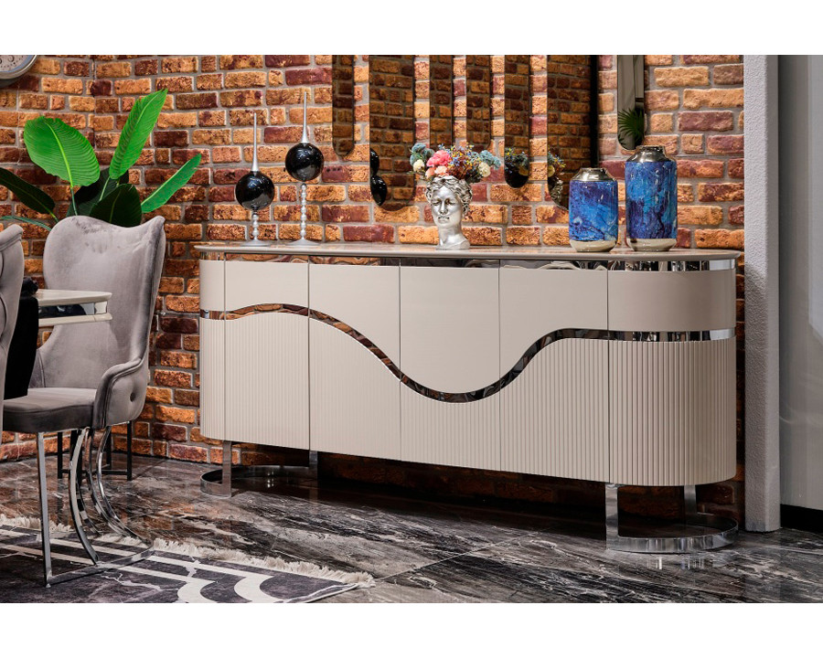 Furnia - Prag Console with Mirror in White