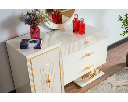 Furnia - Marsel Dresser with Mirror in Cream