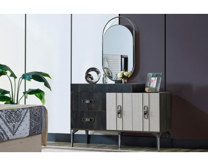 Furnia - Nero Dresser with Mirror