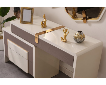 Furnia - Zurih Dresser with Mirror in Cream